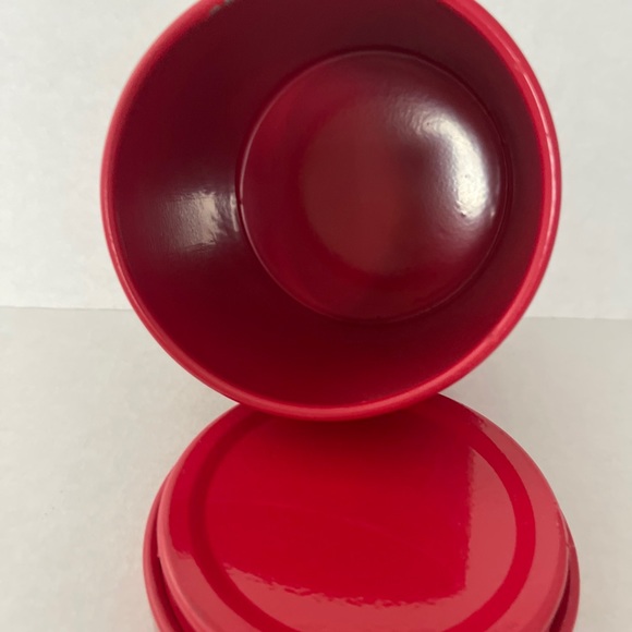 Original Pioneer Woman RED Tin Floral Canister Metal - Picture 7 of 10